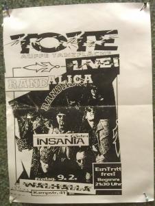 1996 Plakat Valhalla Dortmund (Support für Randalica)